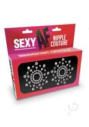 Sexy Af Nipple Couture Silicone Pasties - Iridescent Crystals