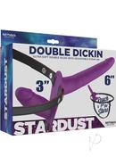 Stardust Double Dickin Silicone Double Dildo Strap-on - Purple